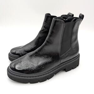 Paul Green Nicki Chelsea Boots Side Zip Women's Black Size US7.5 UK5 EU38